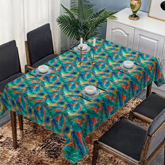 Tropical Leaves Rectangle Tablecloth