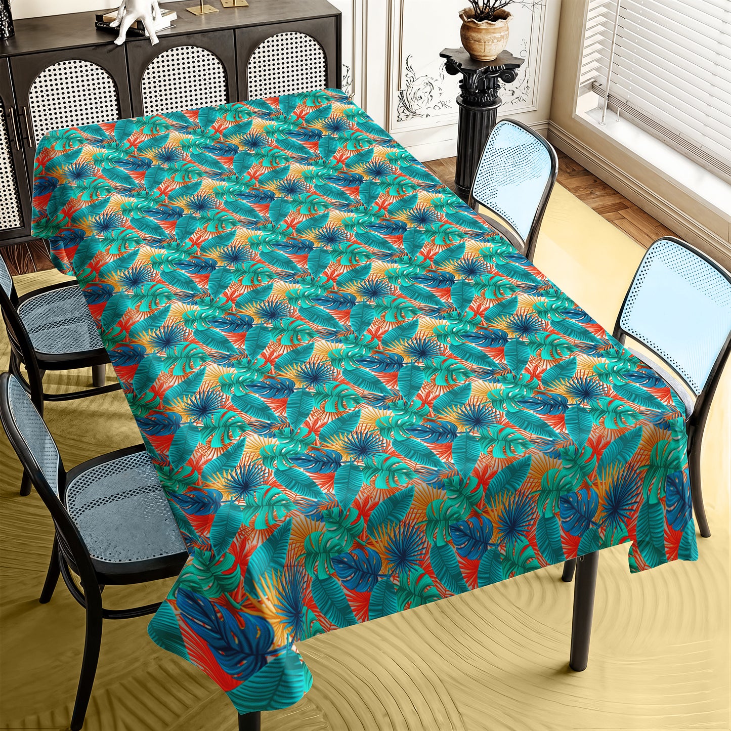 Tropical Leaves Rectangle Tablecloth