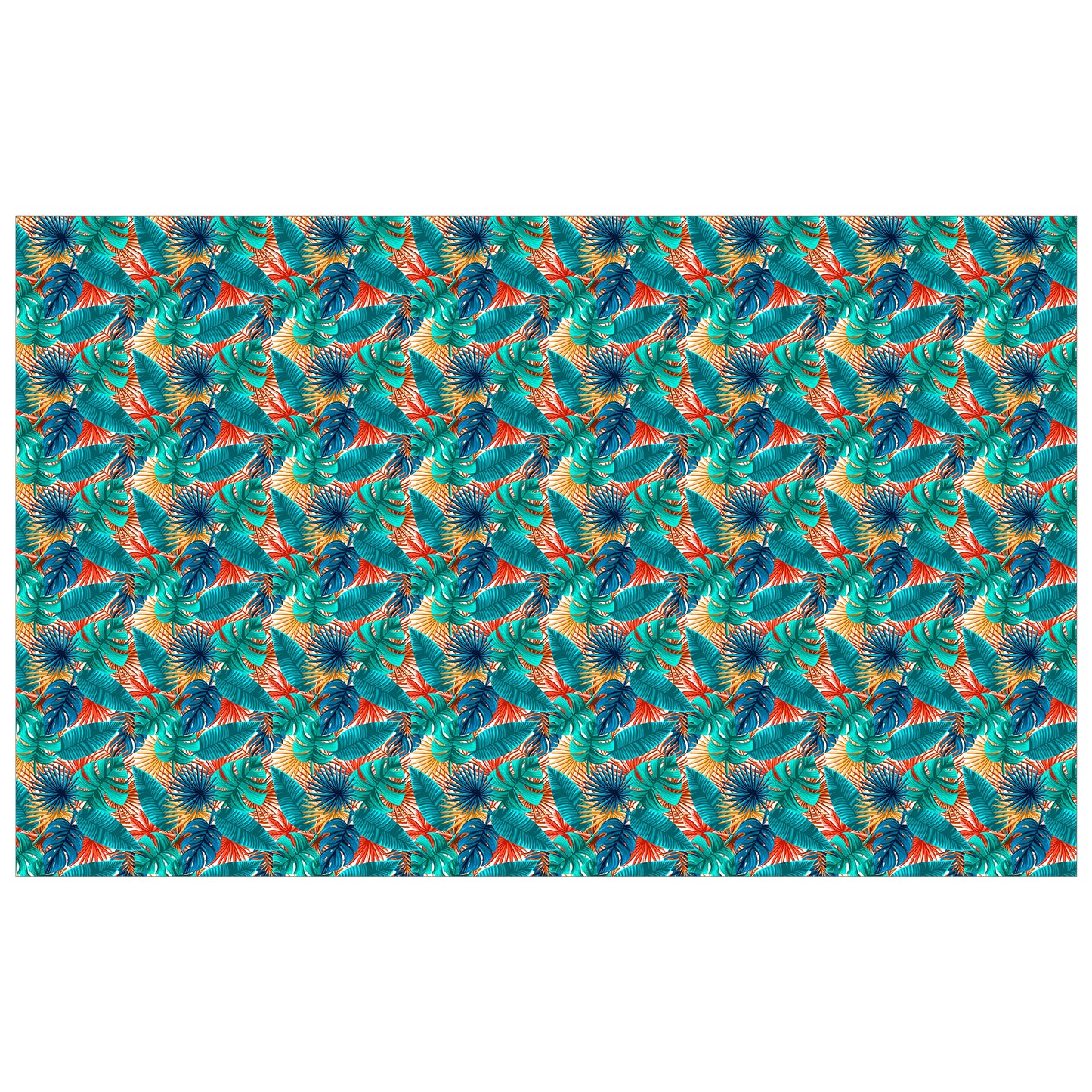 Tropical Leaves Rectangle Tablecloth