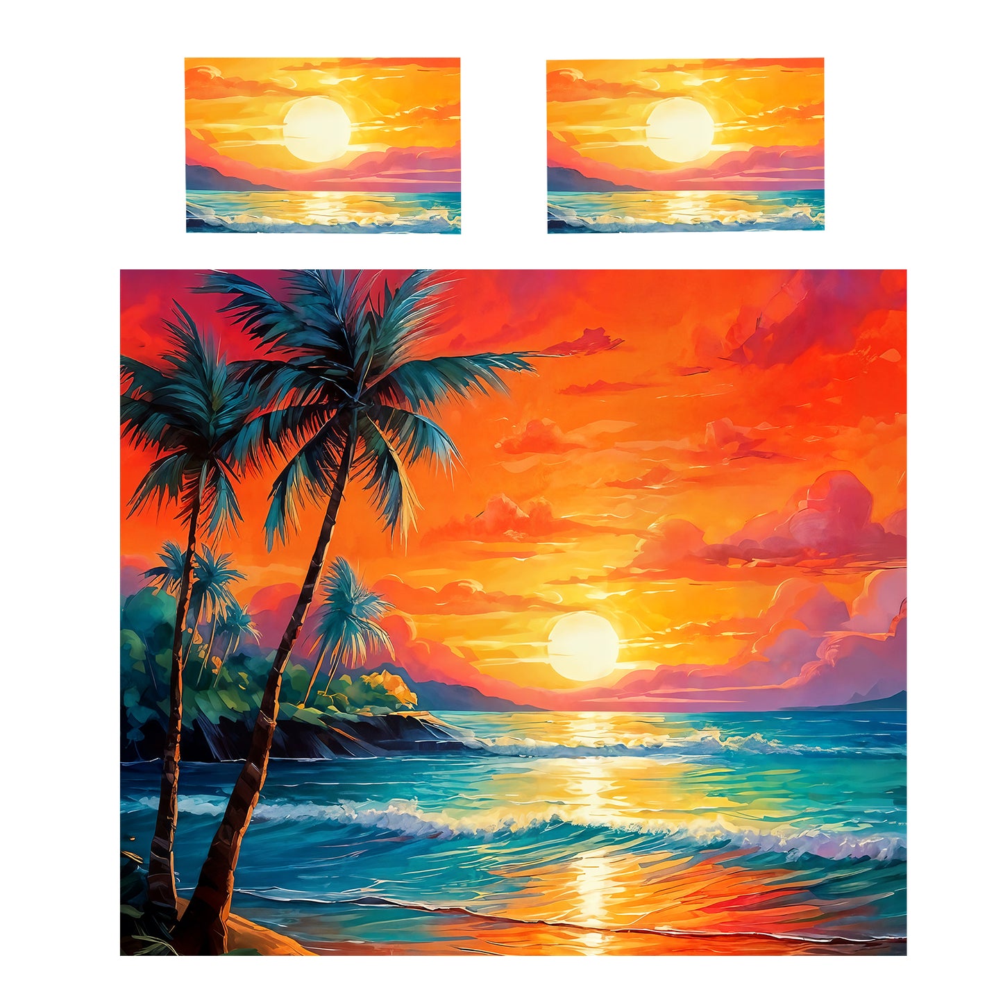 Tropical Sunset Duvet Cover Set