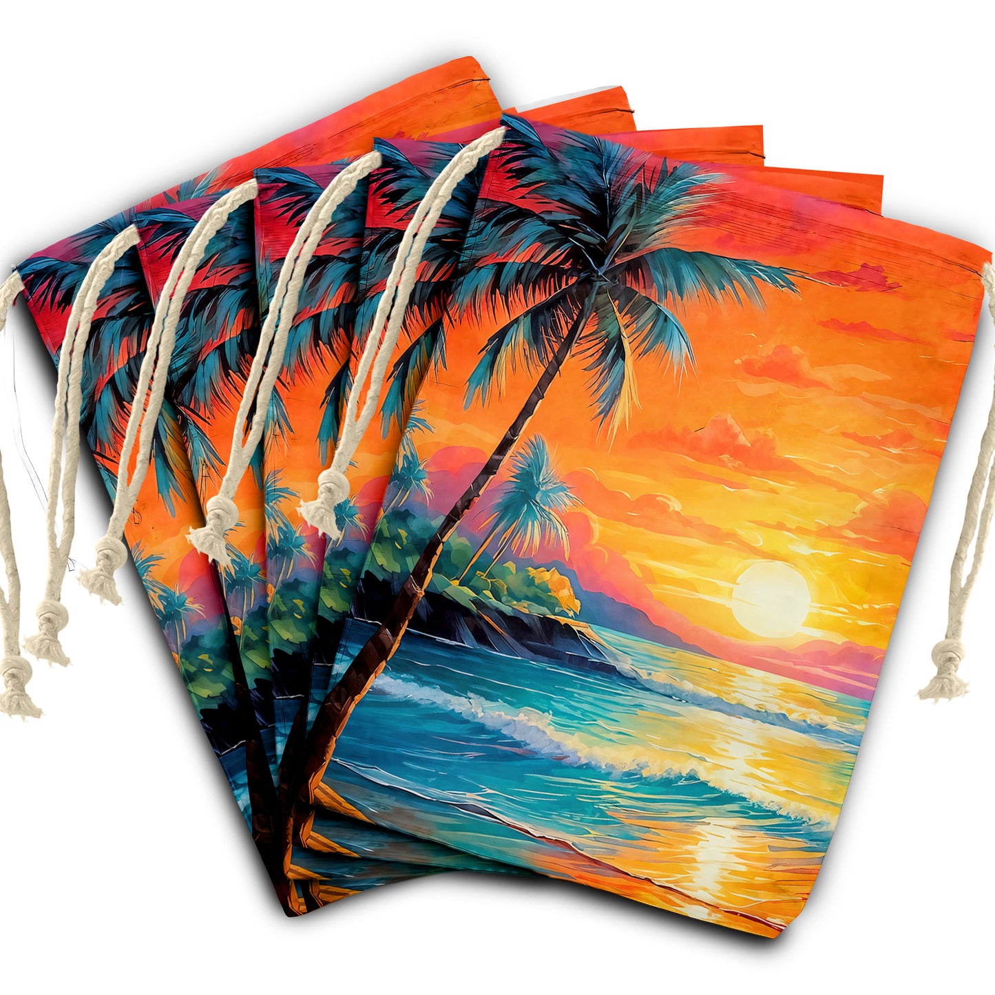 Tropical Sunset  Gift Sack (Set of 3)