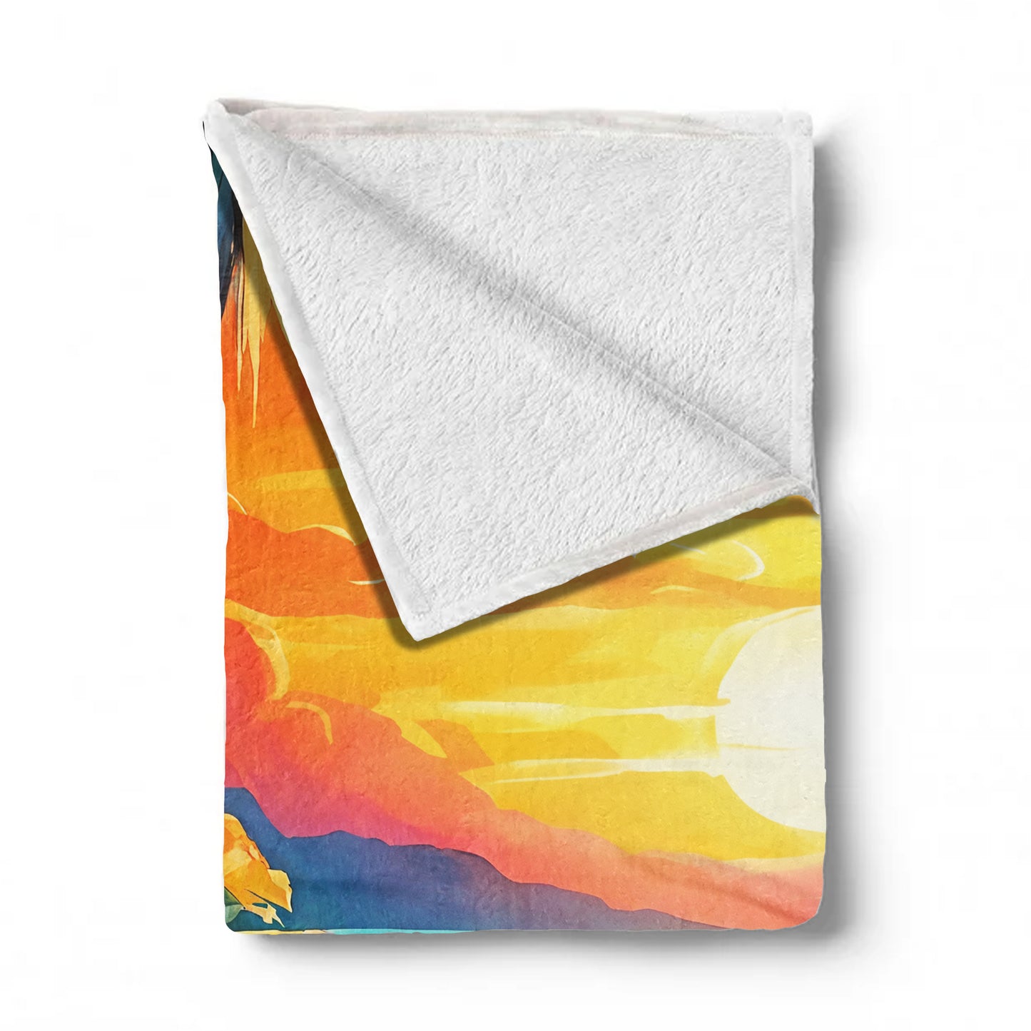 Tropical Sunset Light Weight Fleece Blanket