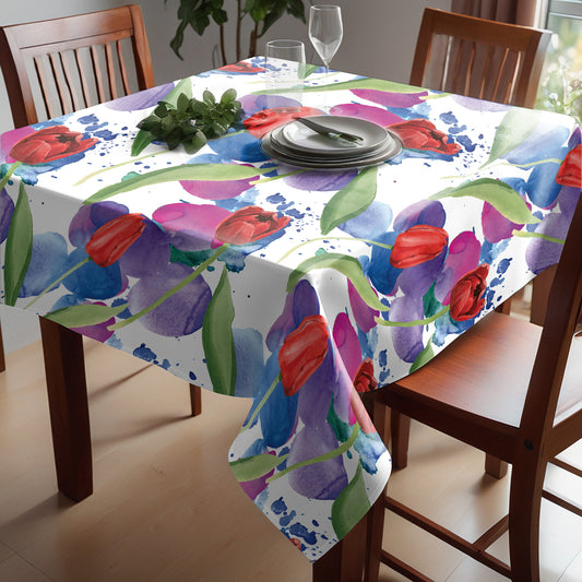 Tulips in Season Square Tablecloth