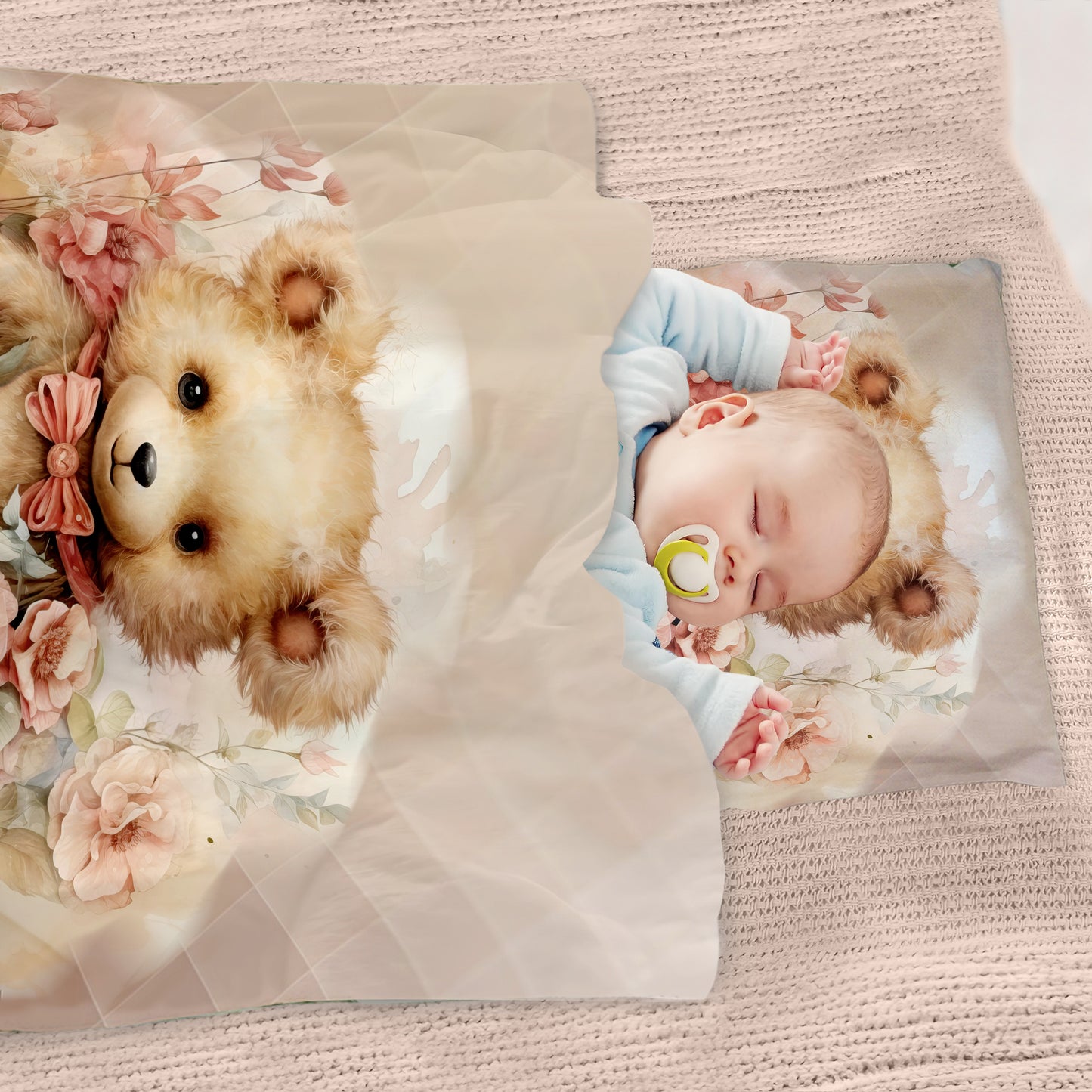Tumbles The Floral Teddy Cot Set