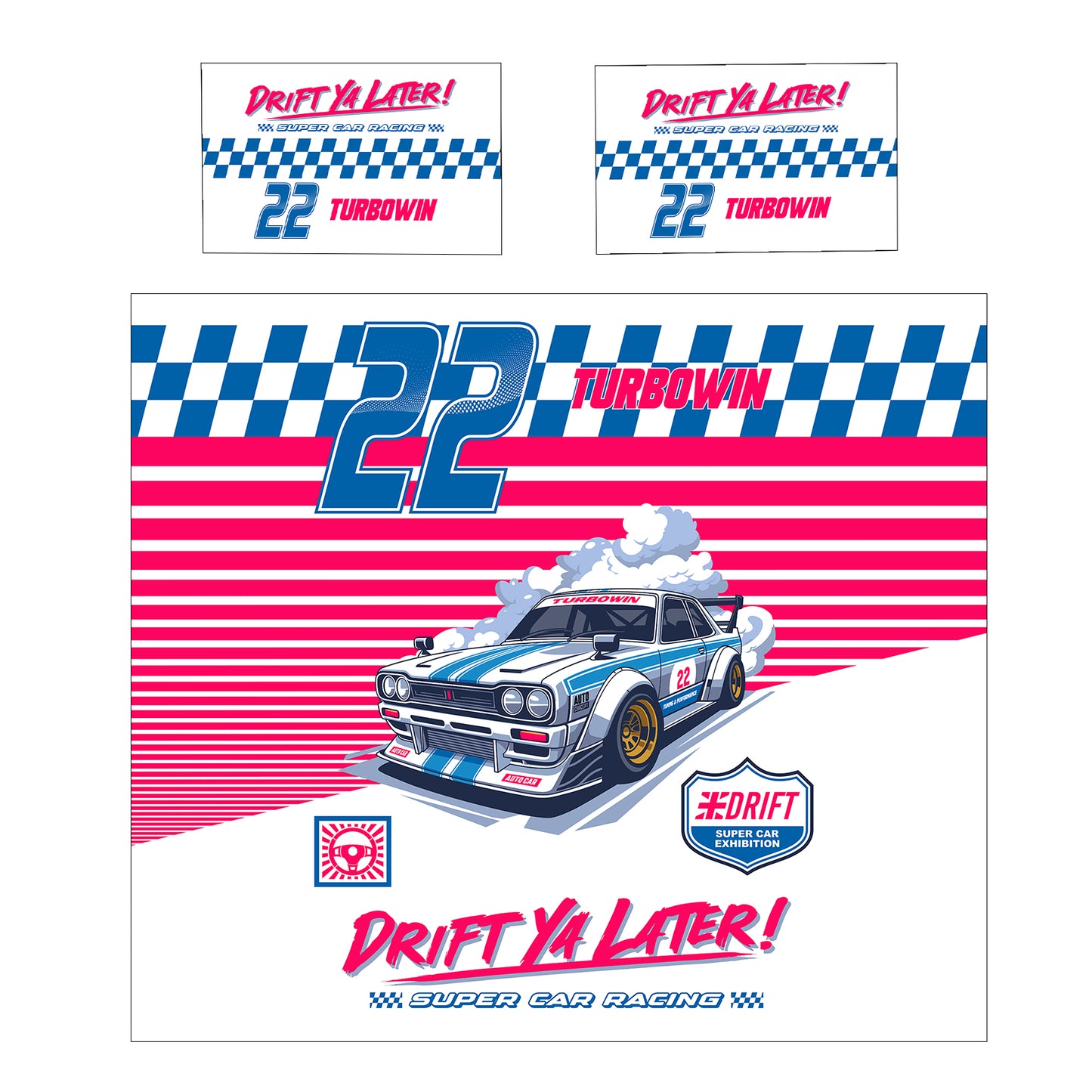 Turbotown Racing Duvet Cover Set