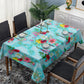 Turqoise Floral Essence Rectangle Tablecloth
