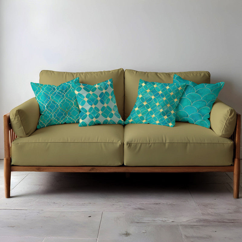 Turquoise Reverie Luxury Scatter Covers Set of 4