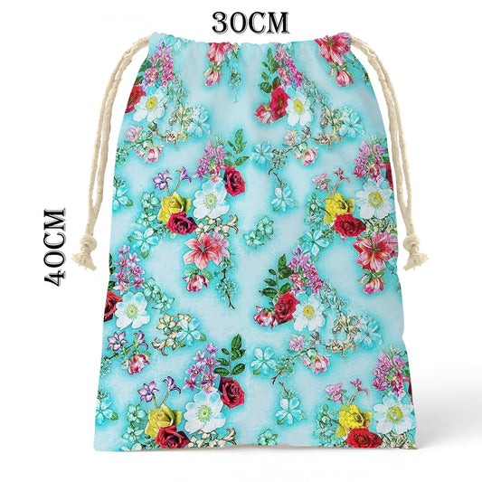 Turquoise Bloom Gift Bag (Set of 2)