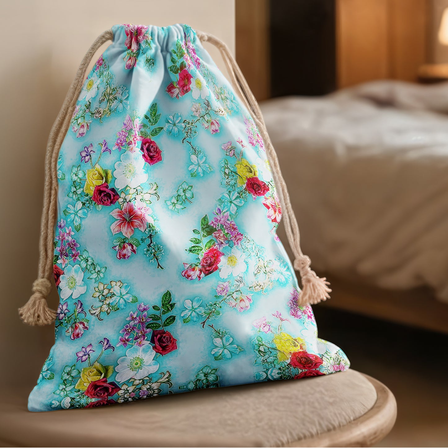 Turquoise Bloom Gift Bag (Set of 2)