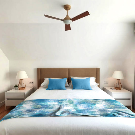 Turquoise and Mint Light Bed Throw