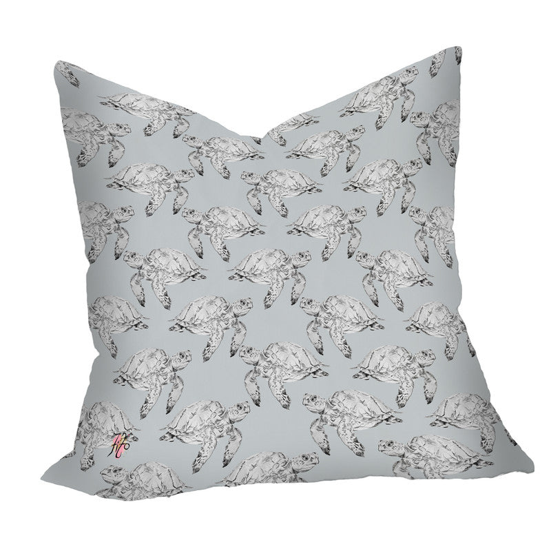 Turtle Sketch Pattern on Grey Luxury Scatter by Fifo