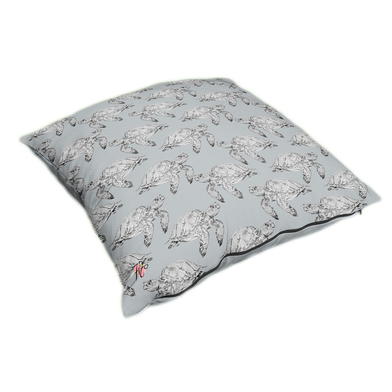 Turtle Sketch Pattern on Grey Luxury Scatter by Fifo