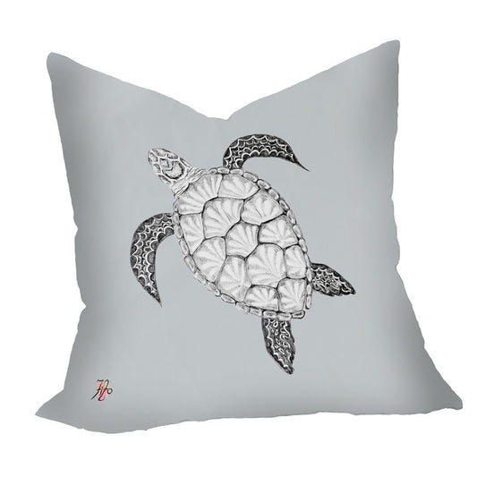 Turtle View Left on Grey Luxury Scatter by Fifo