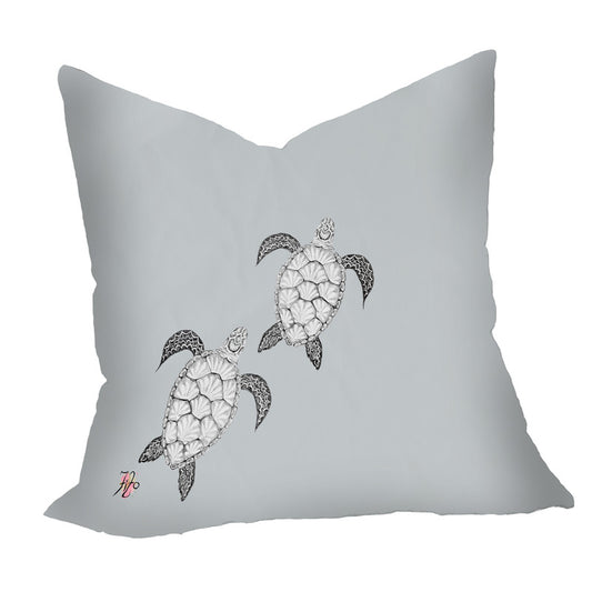 Turtle View Rising on Grey Luxury Scatter by Fifo