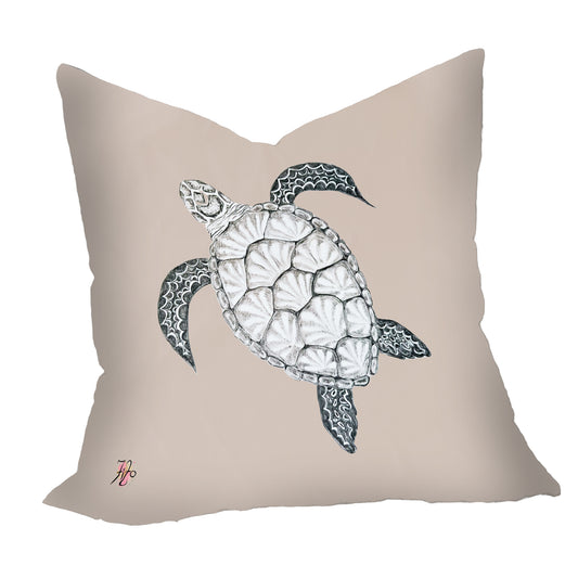 Turtle View Right On Taupe Luxury Scatter by Fifo