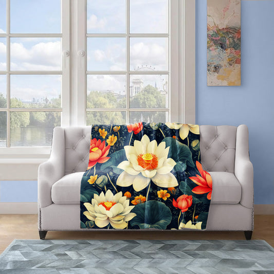 Twilight Bloom Light Weight Fleece Blanket by Wikus Schalkwyk