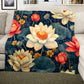 Twilight Bloom Light Weight Fleece Blanket by Wikus Schalkwyk