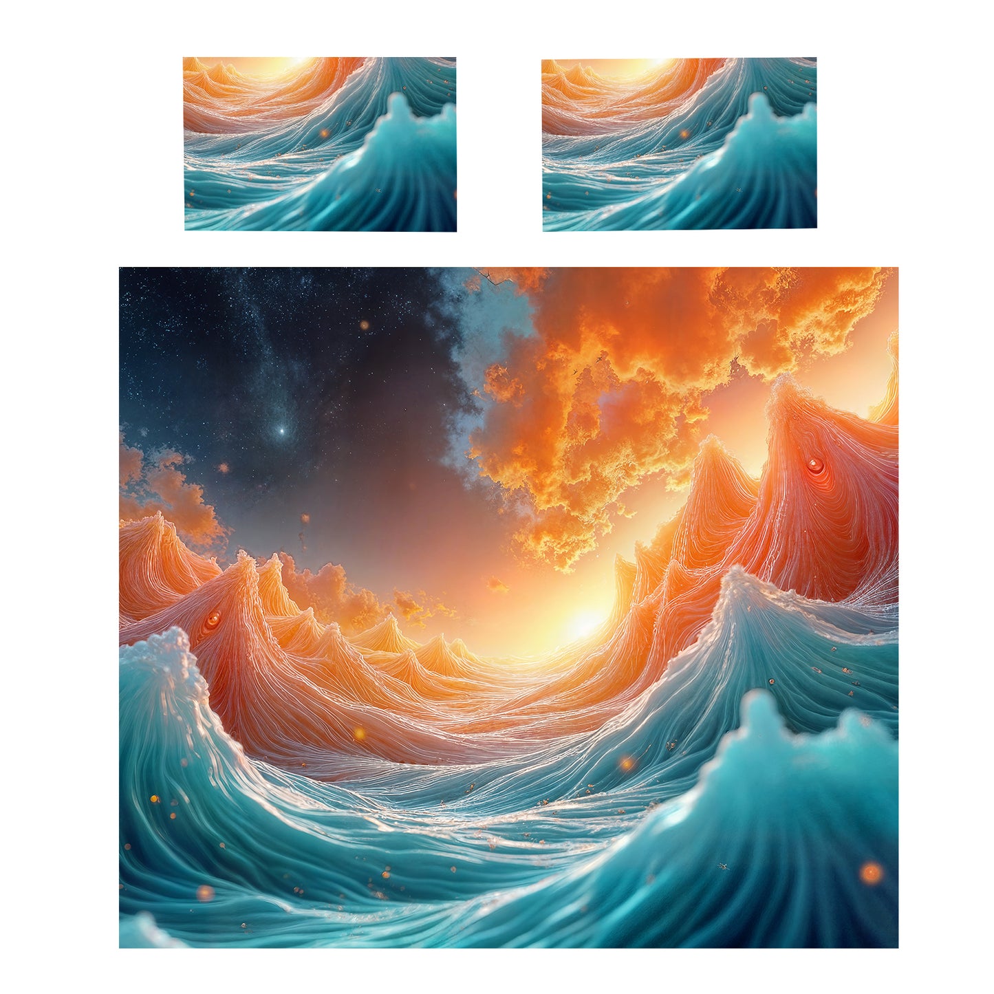 Twilight Ocean Current Duvet Cover Set