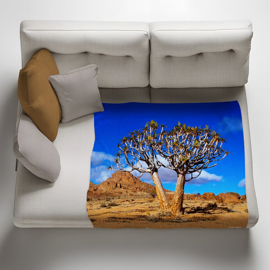 Twin Trees Light Weigt Fleece Blanket By Anette Heymans