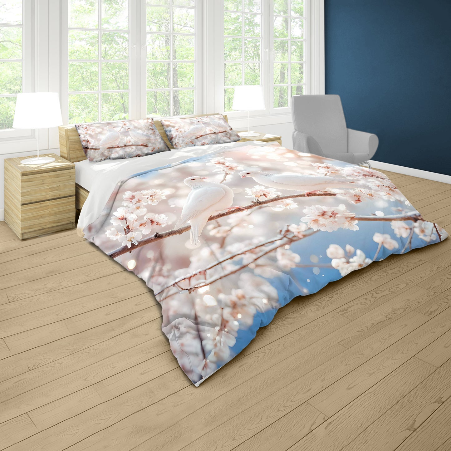 Two Souls in Flight Duvet Cover Set