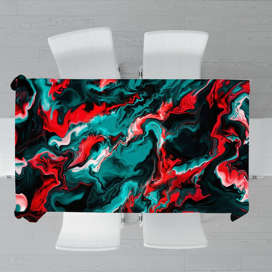 Two Tone Aurora Drift Rectangle Tablecloth