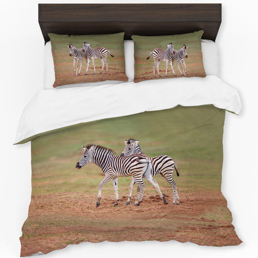 Two Zebra Foals Duvet Cover Set by Fanie Heymans