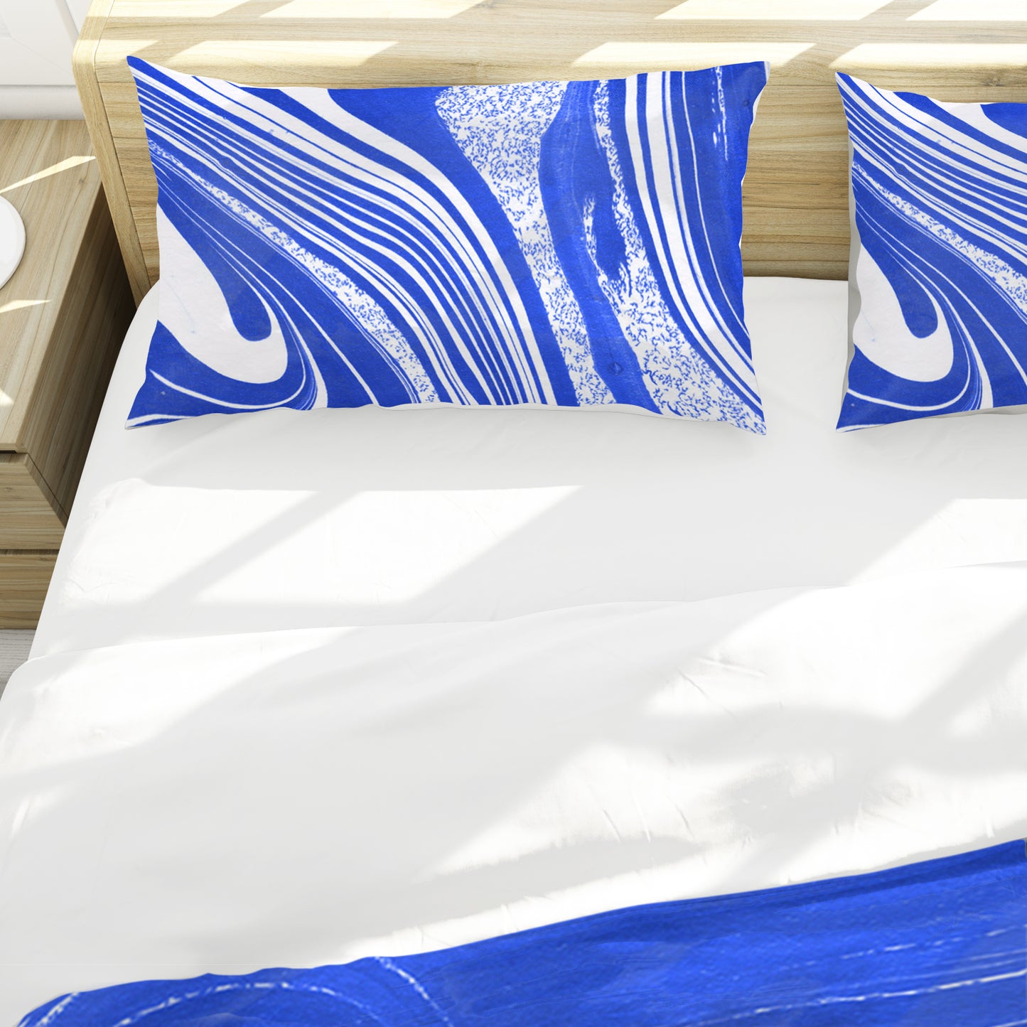 Ultramarine Currents Duvet Cover Set