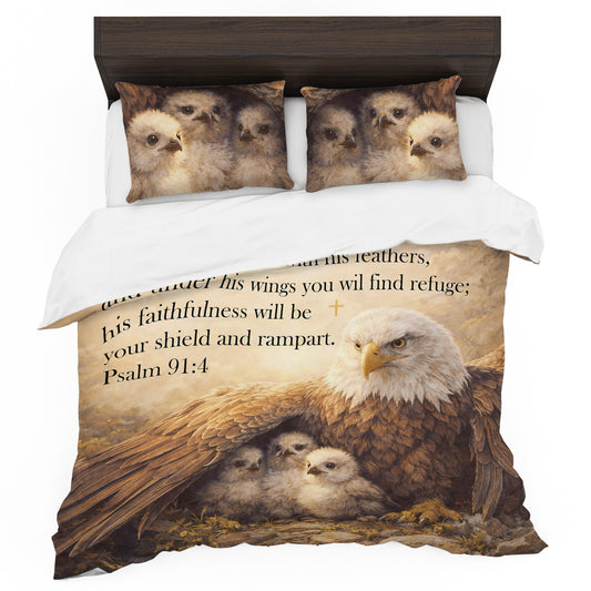 Under His Wings Duvet Cover Set