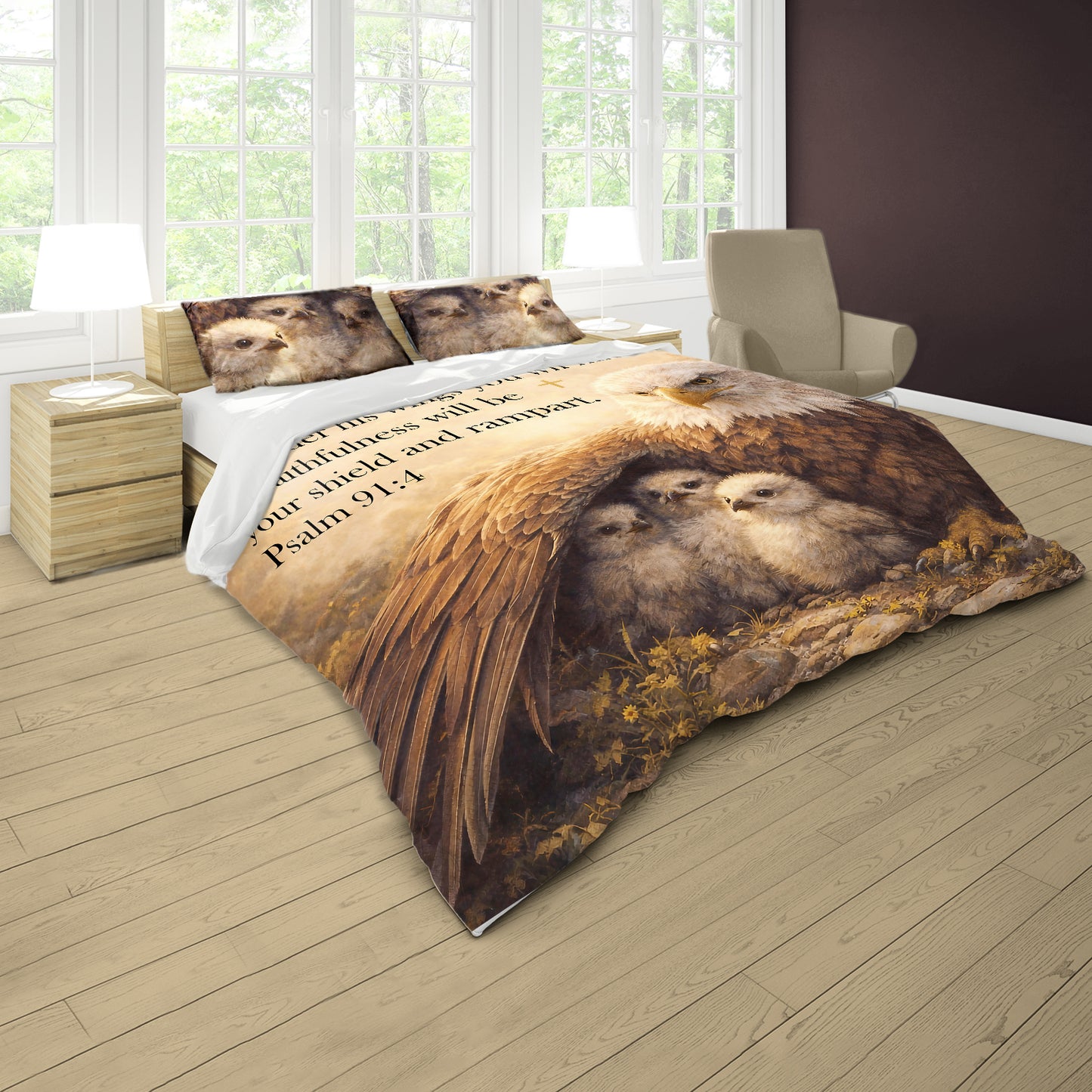 Under His Wings Duvet Cover Set