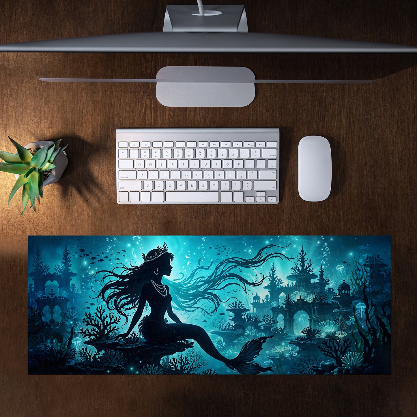 Underwater Castle Desk Pad