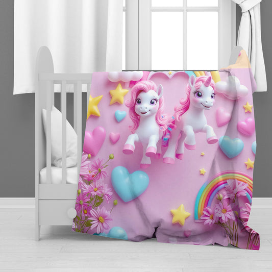 Unicorn Dreams Minky Blanket