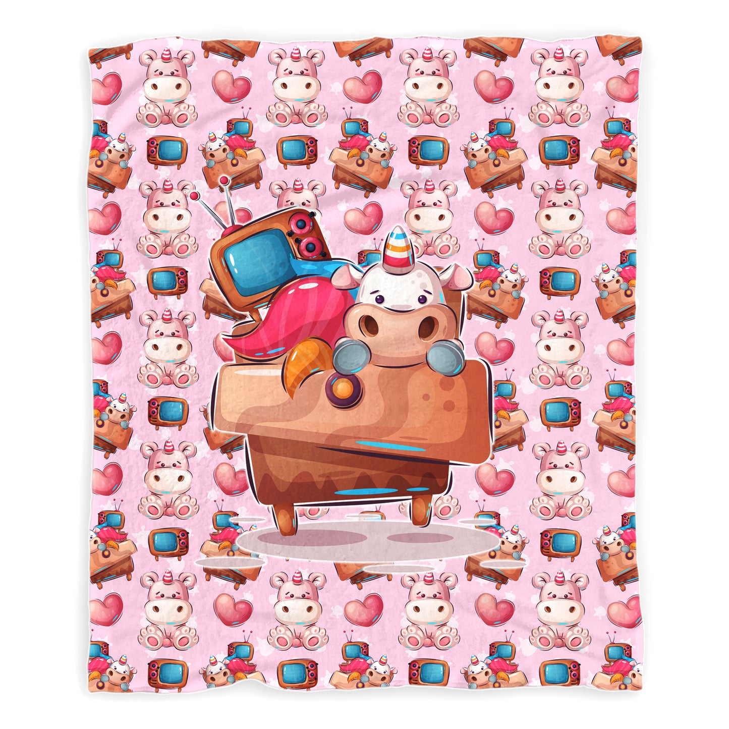 Unicorn Fun-Time Baby Fleece Blanket