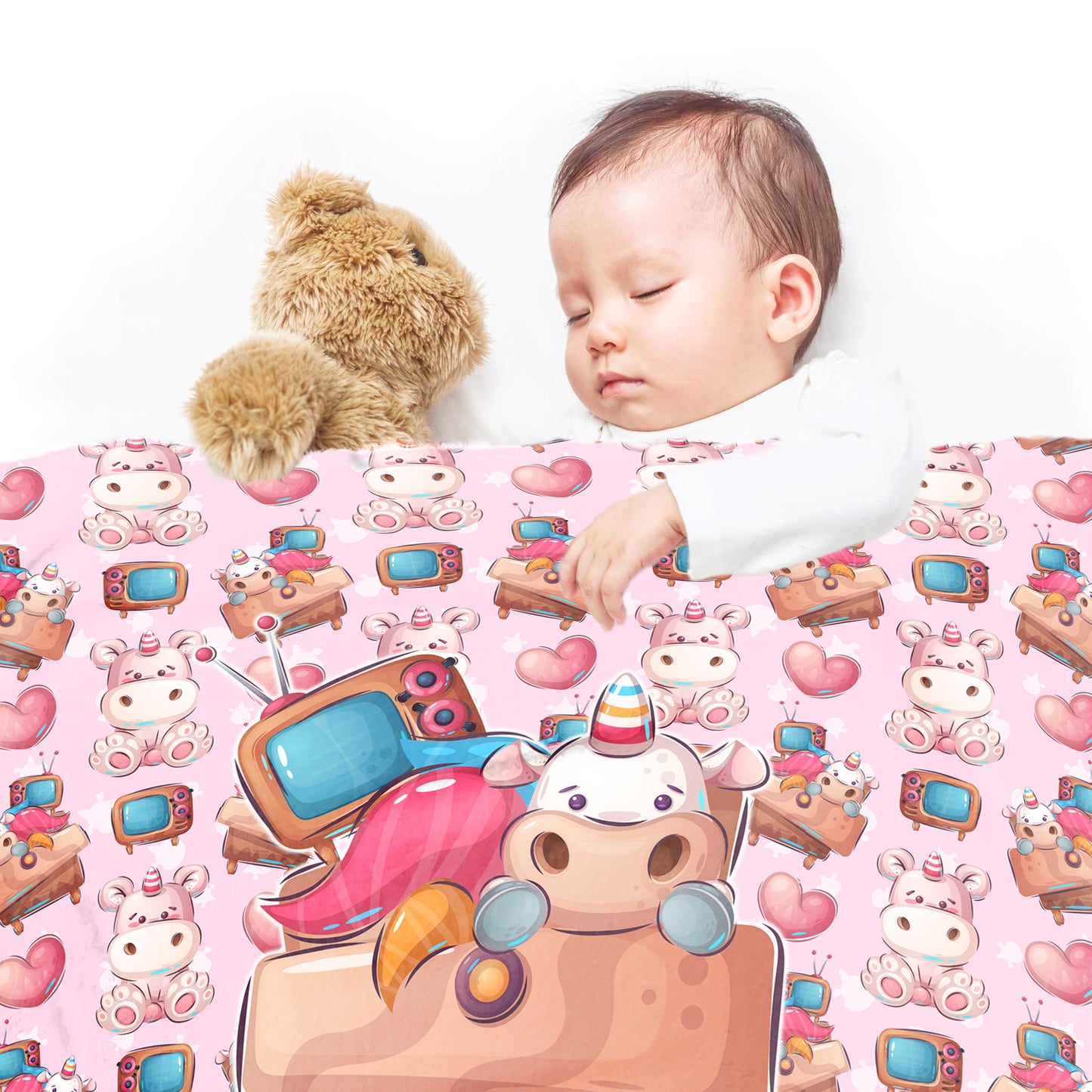 Unicorn Fun-Time Baby Fleece Blanket