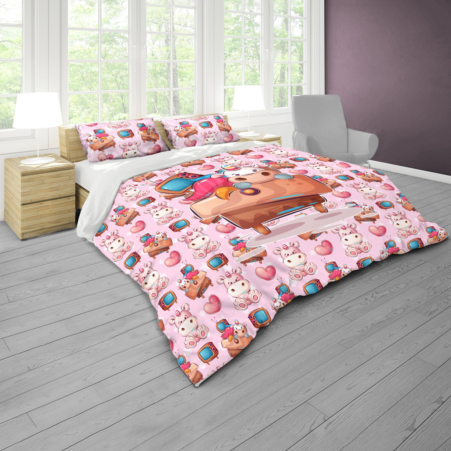 Unicorn Fun-Time Kids Duvet Cover Set