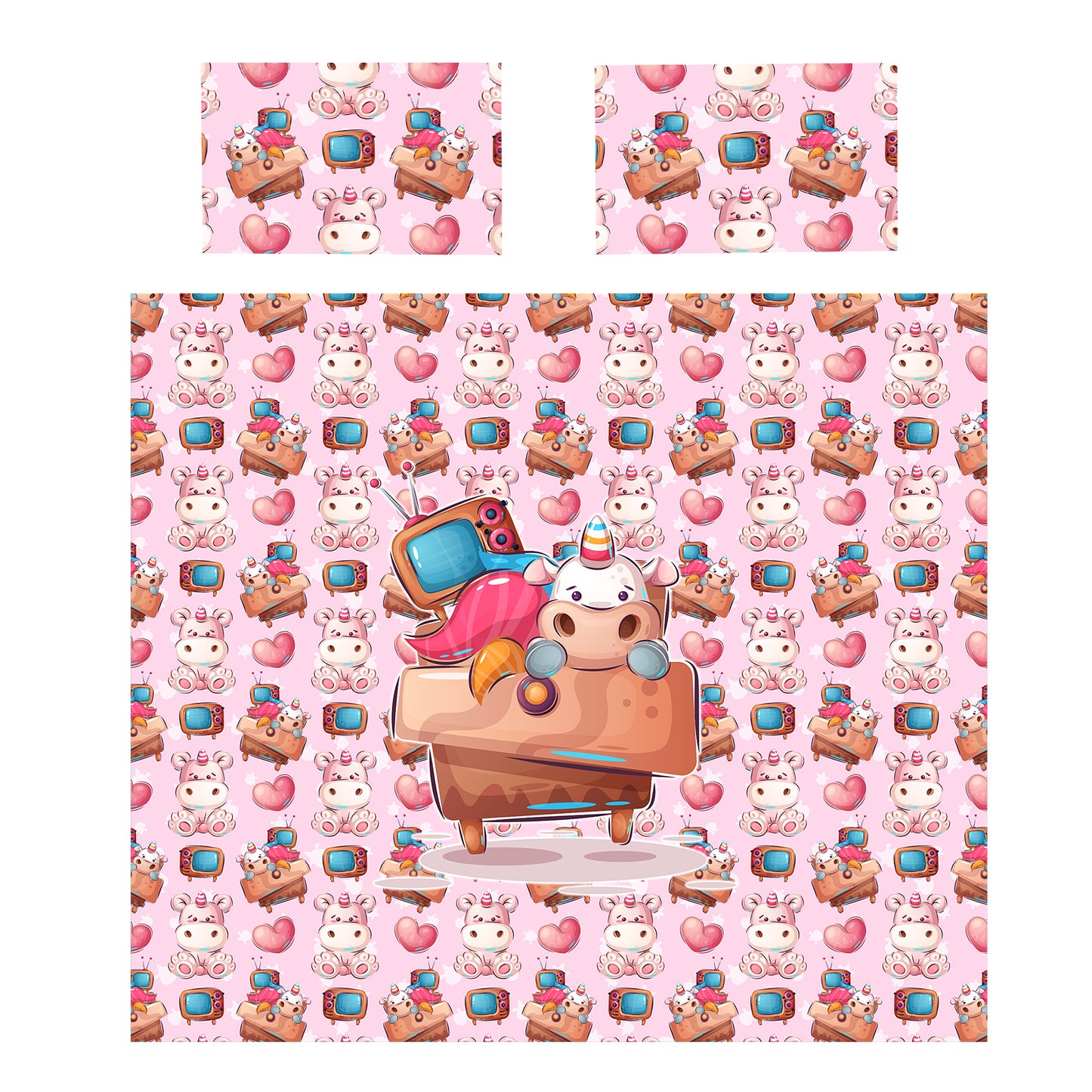 Unicorn Fun-Time Kids Duvet Cover Set