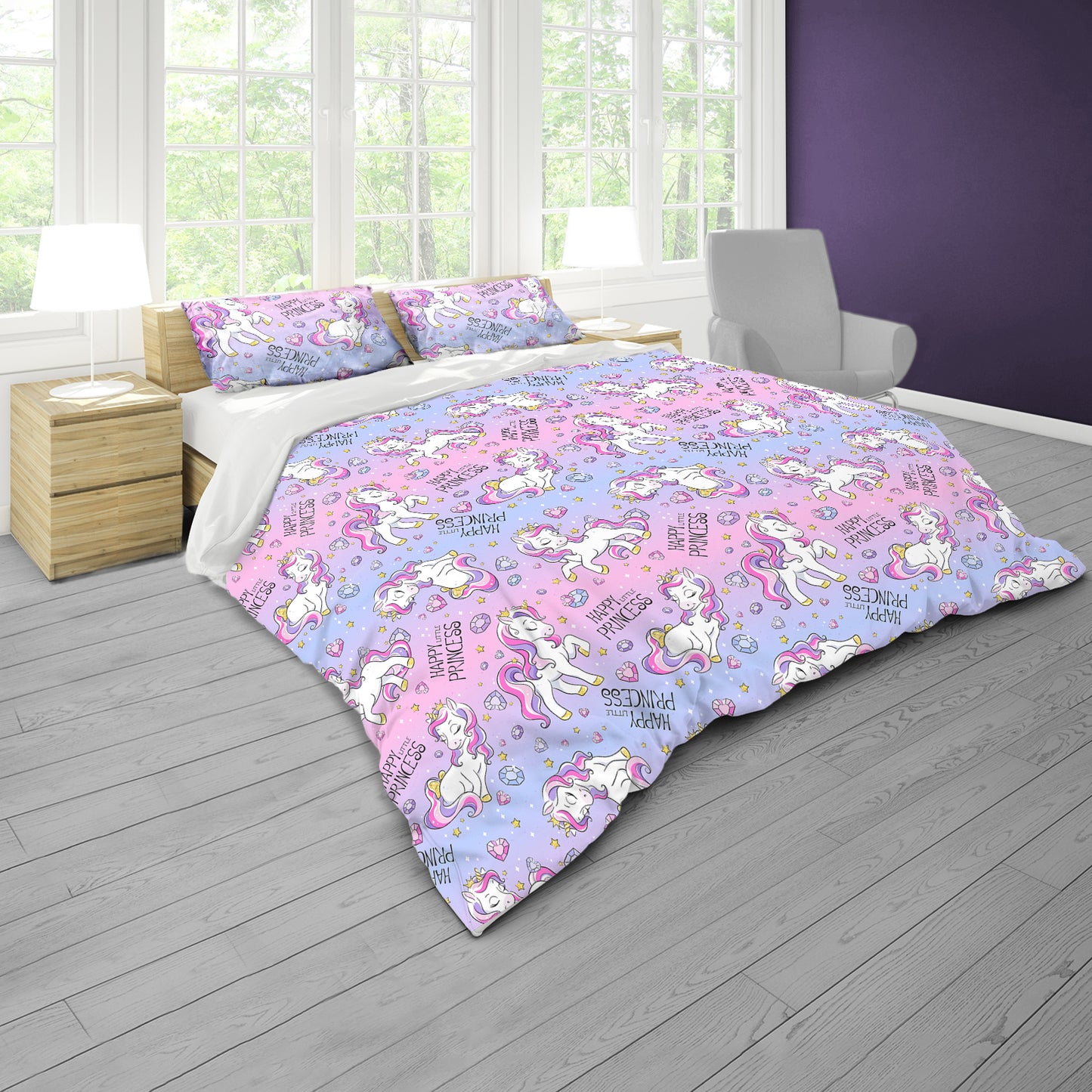 Unicorn Princess Duvet Kids Cover Set