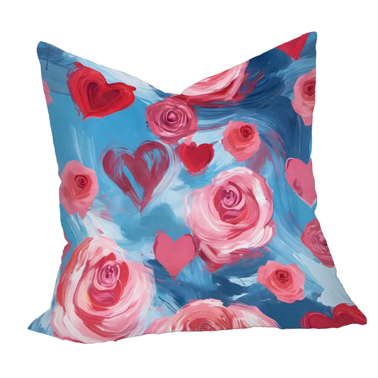 Painted Hearts Valentine's Scatter Cushion