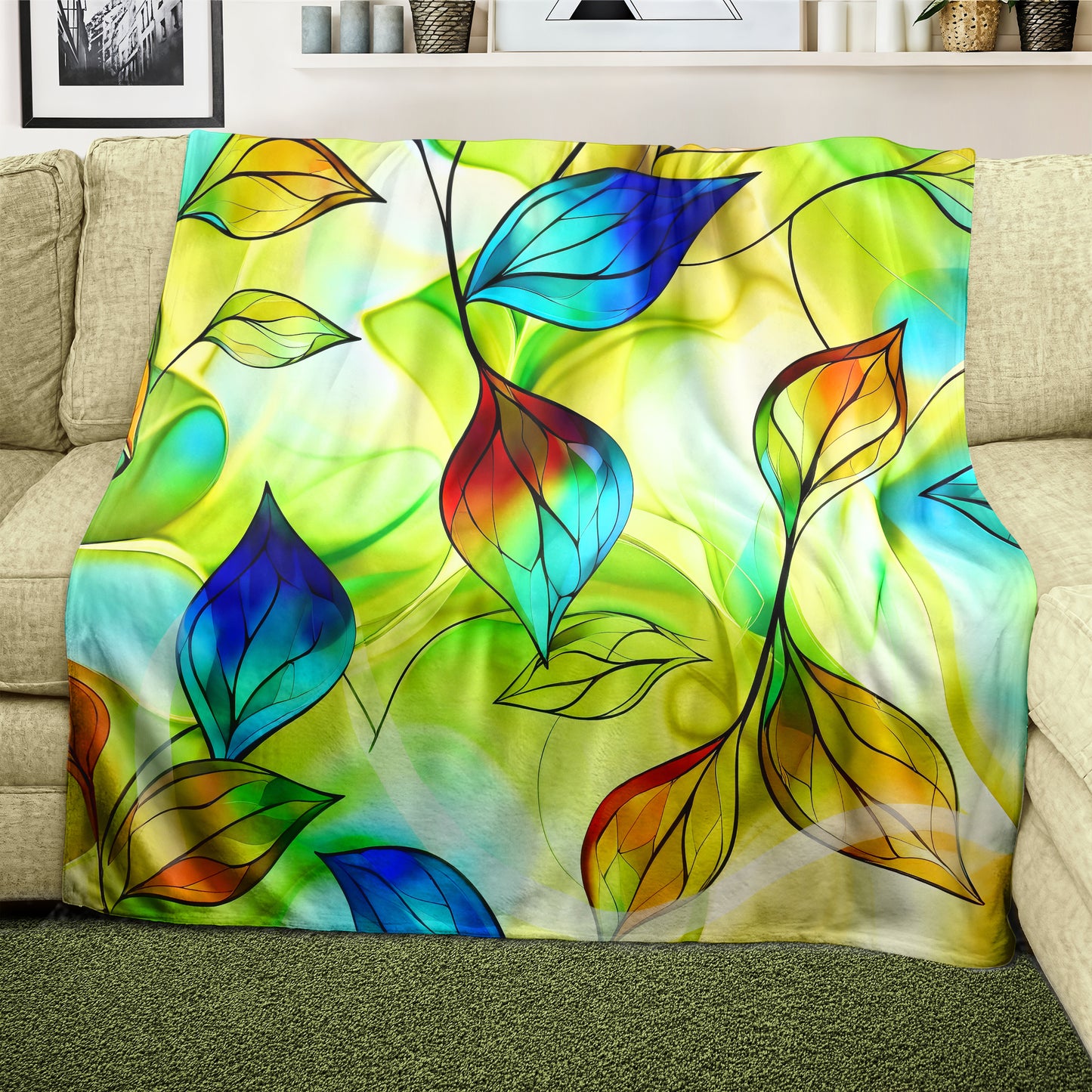 Veins of the Forest Light Weight Fleece Blanket