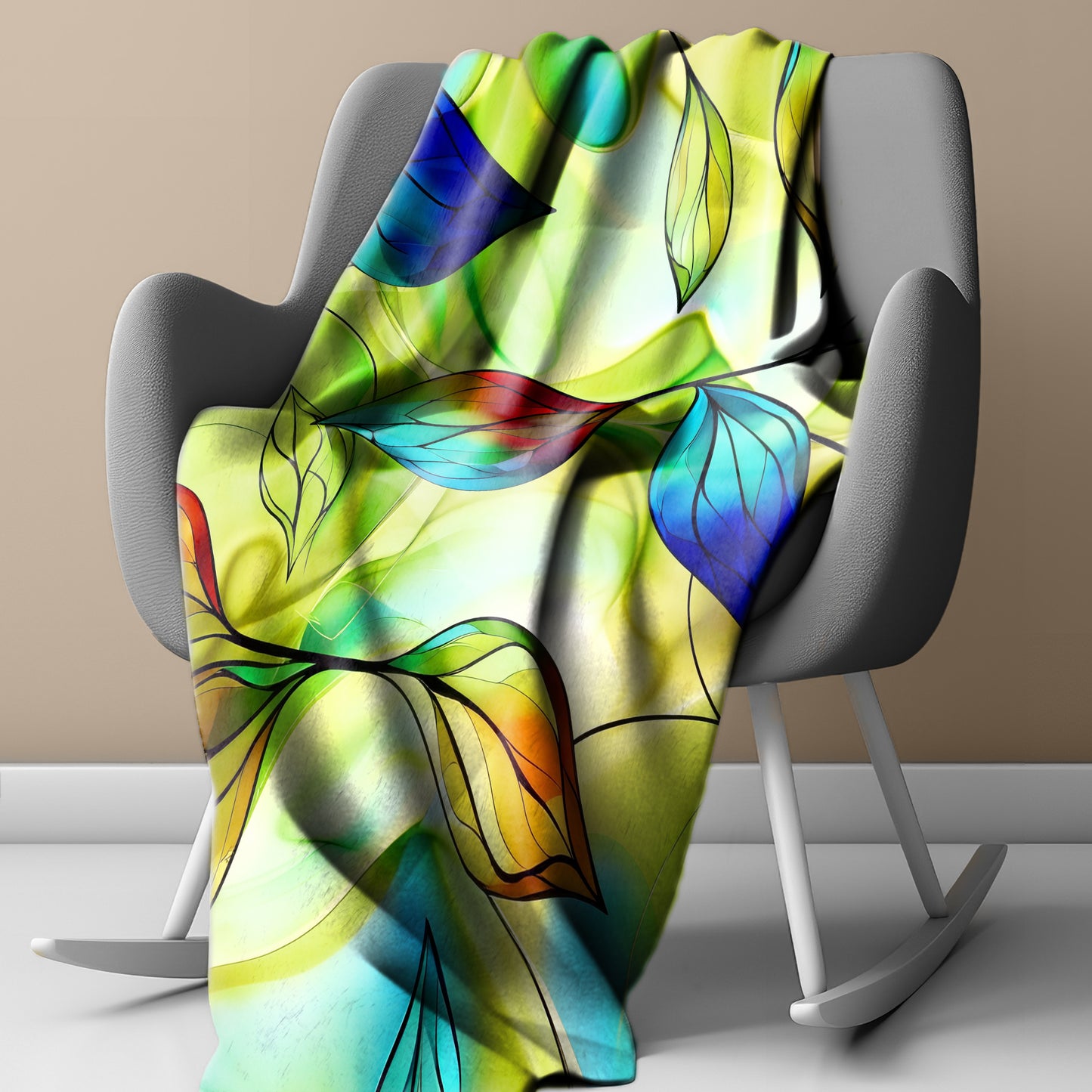 Veins of the Forest Light Weight Fleece Blanket