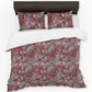 Vermilion Floral Veil Duvet Cover Set