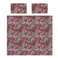 Vermilion Floral Veil Duvet Cover Set