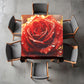 Vibrant Wet Rose Square Tablecloth