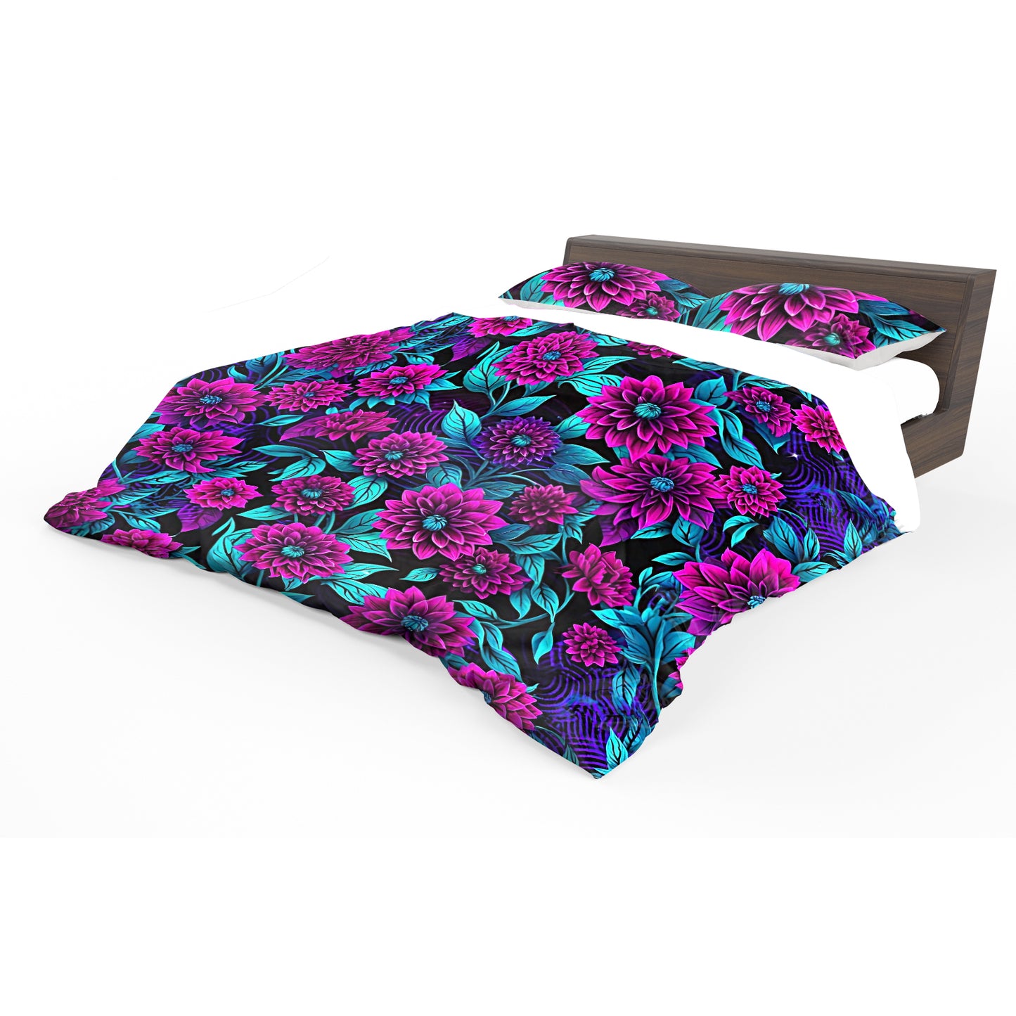 Vibrant Floral Flux Duvet Cover Set