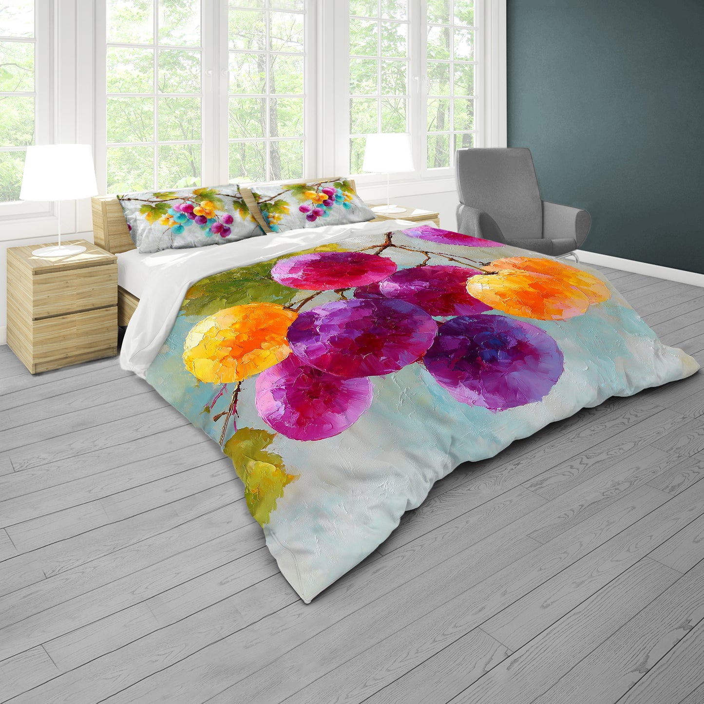 Vibrant Grapevine Duvet Cover Set by Wikus Schalkwyk