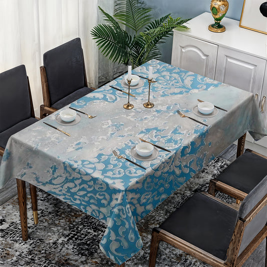 Victorian Blue Rectangle Tablecloth