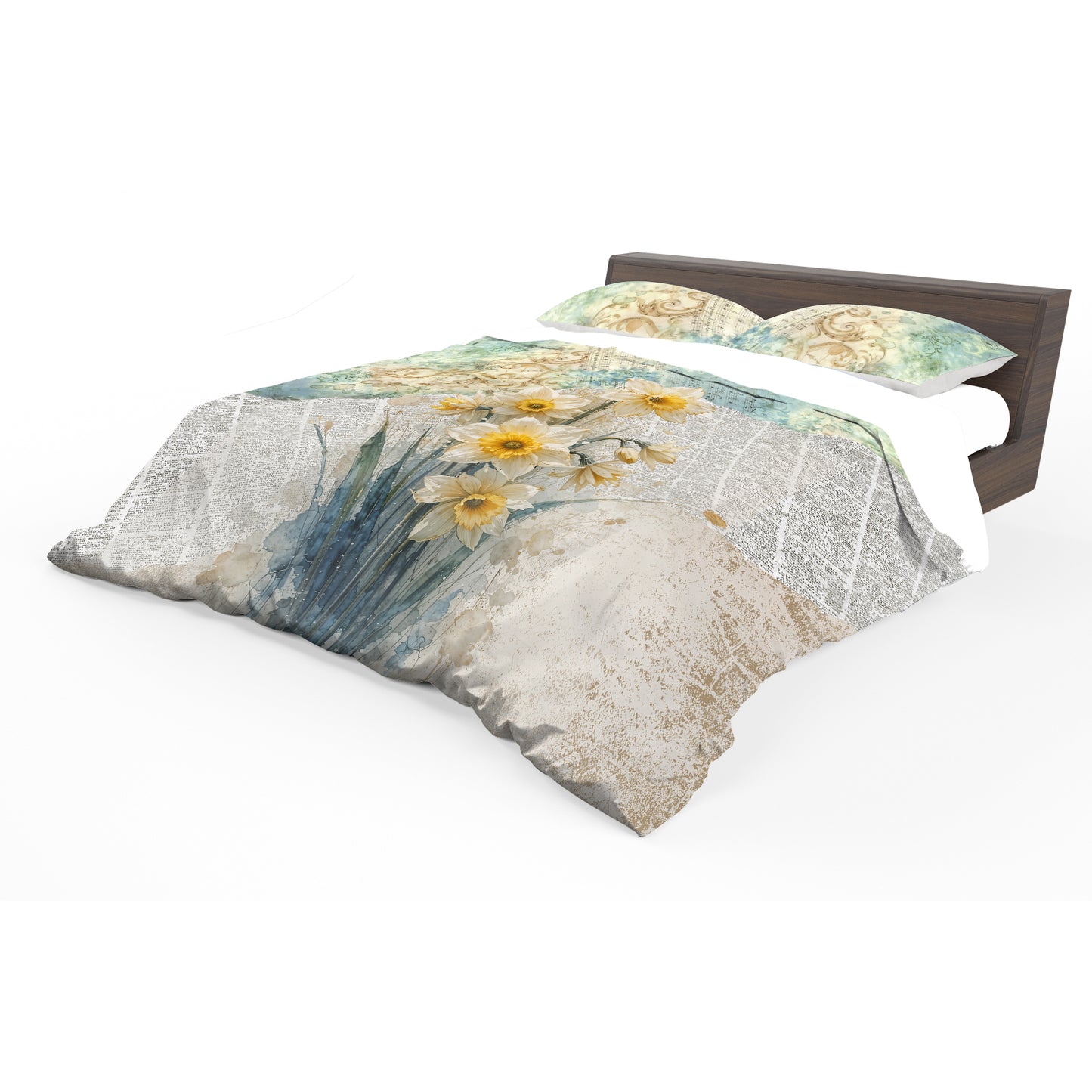 Victorian Daffodil Romance Duvet Cover Set