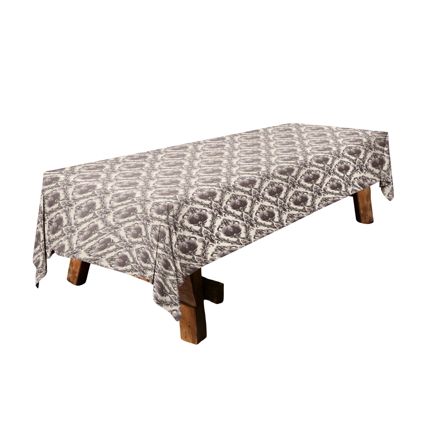 Victorian Elegance on Cream 3m Rectangle Tablecloth