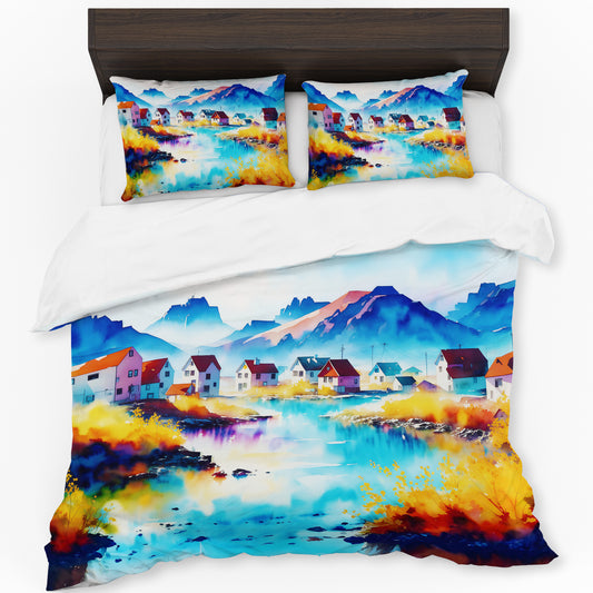 Village by the Waters Duvet Cover Set