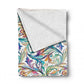 Vinatage Leaves Light Weight Fleece Blanket