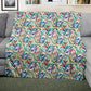 Vinatage Leaves Light Weight Fleece Blanket